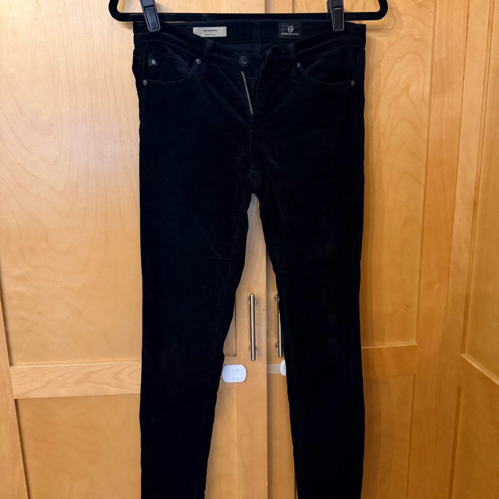 Adriano Goldschmied AG | Black Velvet Pant (skinny) | Size 25